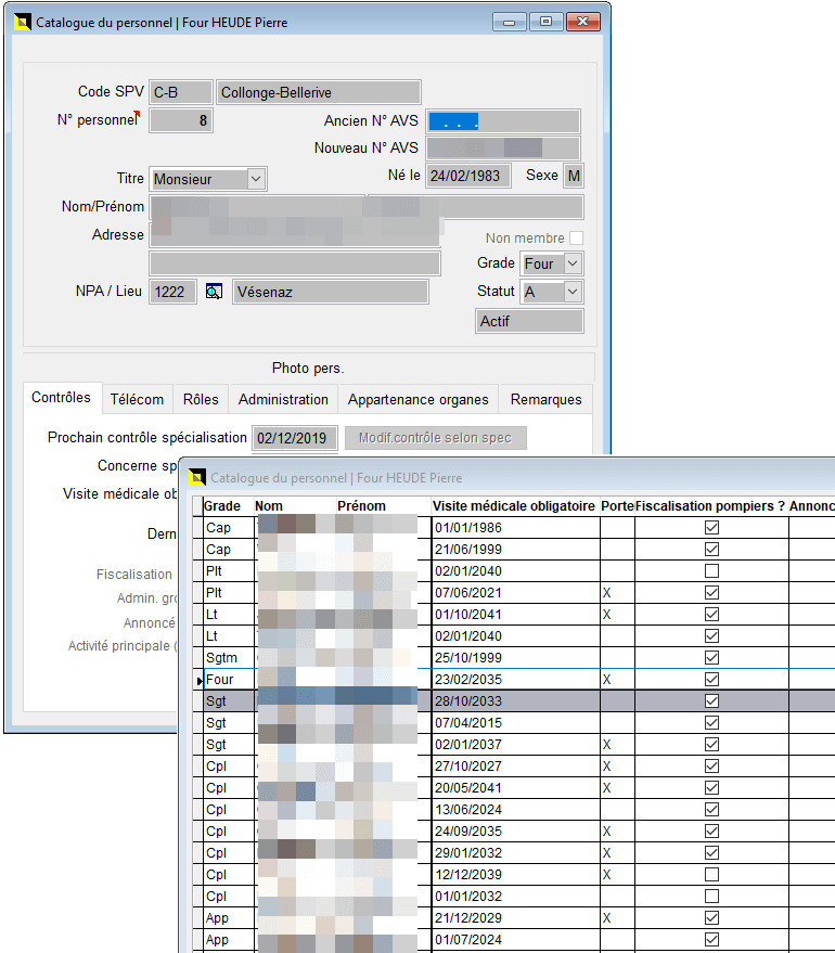 Gestion du personnel